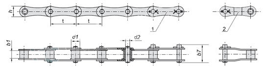 Цепи приводные роликовые длиннозвенные ГОСТ 13568-75 (ПРД)